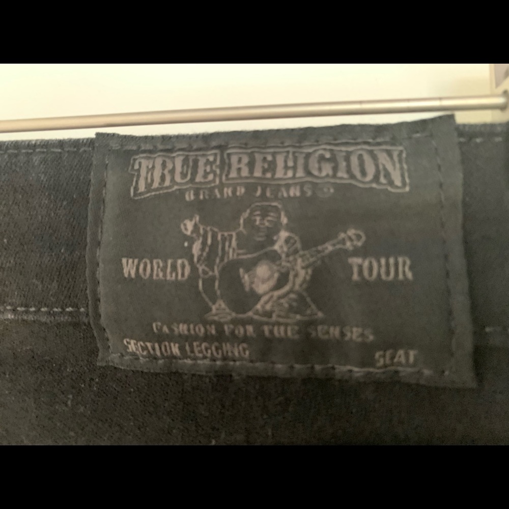 True Religion sz 25 Basic Black Skinny jeans NWT - Picture 3 of 8